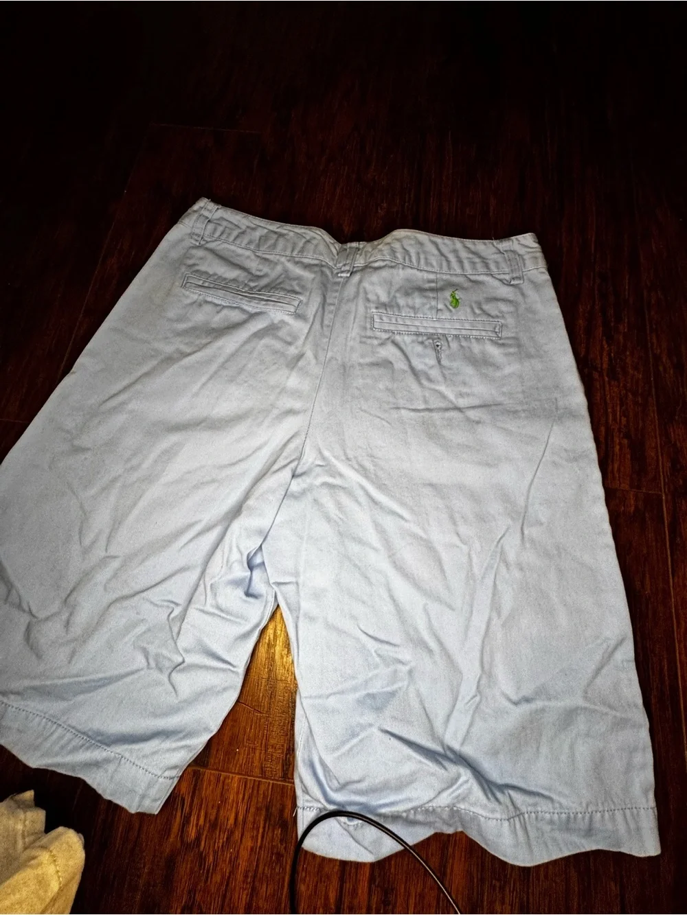 EUC Boys Ralph Lauren Light Blue Flat Front Chino Shorts Size 18